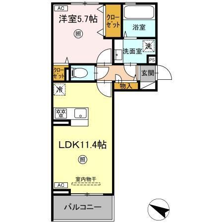 CIEL　B棟（203） 間取り図画像