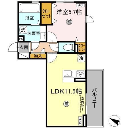 CIEL　B棟（301） 間取り図画像