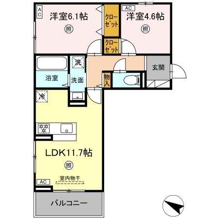CIEL　B棟（307） 間取り図画像