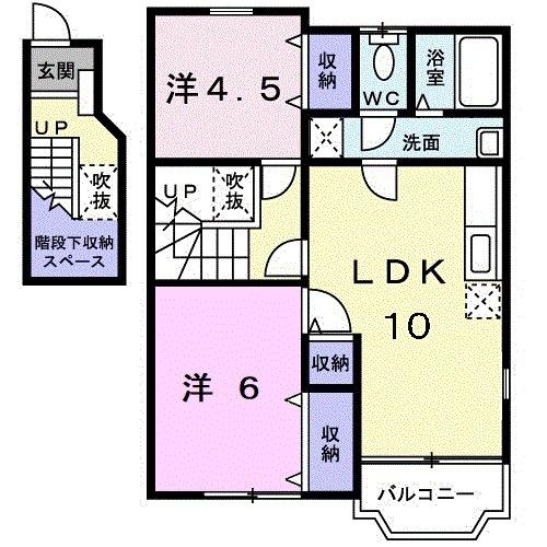 サニーヴィレッジＢ（202） 間取り図画像