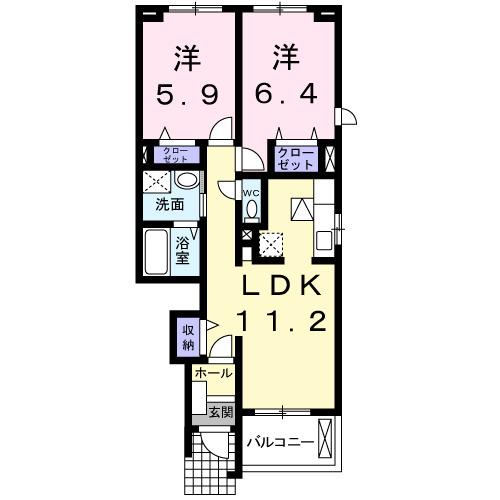 クレメント　ヴィラＢ（103） 間取り図画像