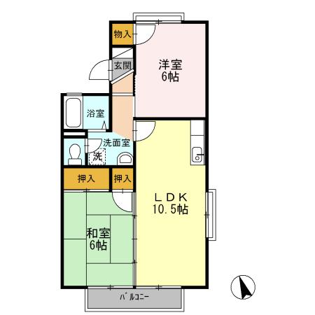 セジュールそれいゆ　B棟（201） 間取り図画像