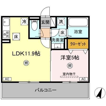 ディアプレイス（106） 間取り図画像