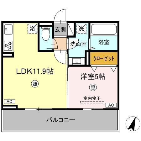 ディアプレイス（206） 間取り図画像