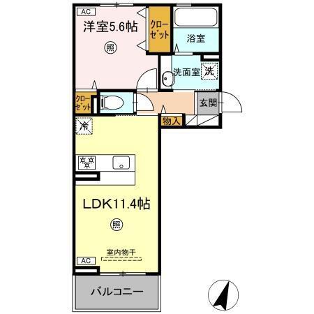 ディアプレイス（303） 間取り図画像