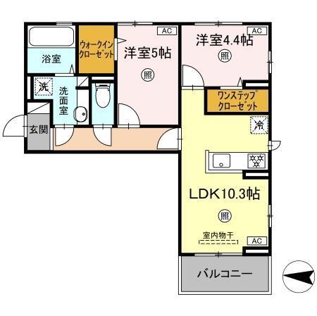 (仮称)D-ROOM八王寺町（201） 間取り図画像