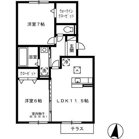 エスターブレ（102） 間取り図画像