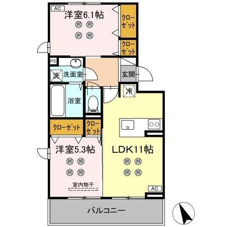 (仮称)D-ROOM東京塚（205） 間取り図画像