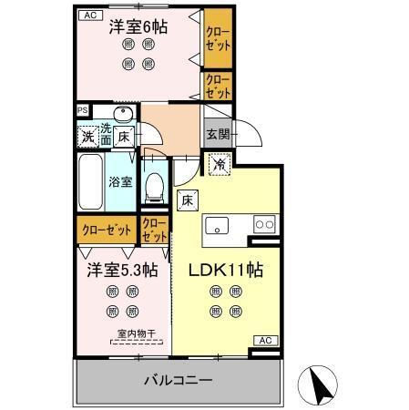 (仮称)D-ROOM東京塚（102） 間取り図画像
