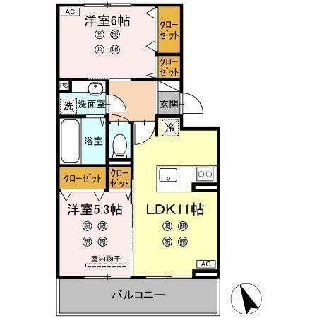 (仮称)D-ROOM東京塚（302） 間取り図画像