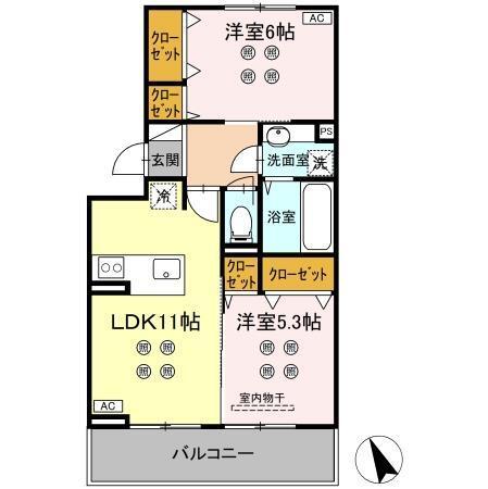 (仮称)D-ROOM東京塚（303） 間取り図画像