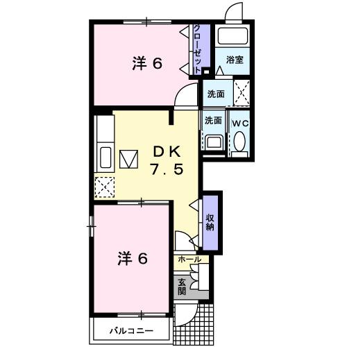 エスポワールⅡ（101） 間取り図画像