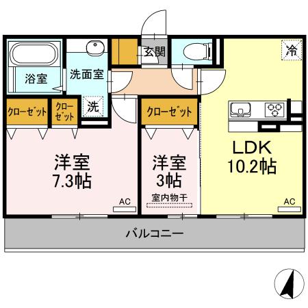 ピア・ハピネス（302） 間取り図画像