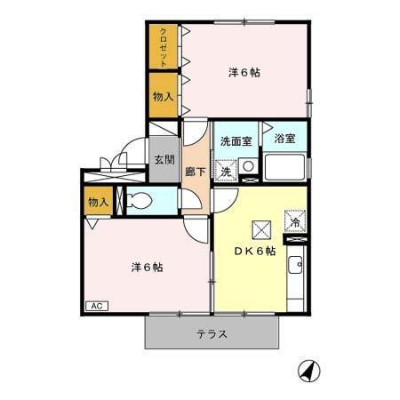 グリュックパラン　A棟（101） 間取り図画像