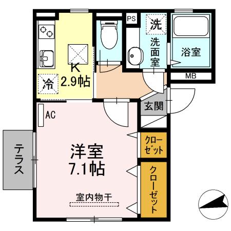 カトル・セゾン（101） 間取り図画像