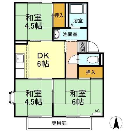 プレジール上ノ郷　A棟（101） 間取り図画像