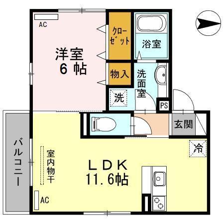 ボヌール飛田（202） 間取り図画像