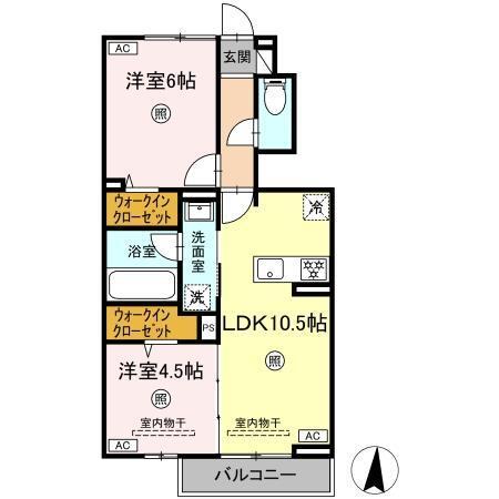 セゾンコート桜木（102） 間取り図画像