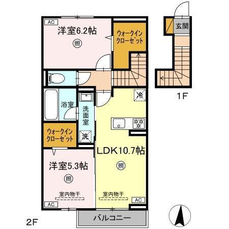 セゾンコート桜木（206） 間取り図画像