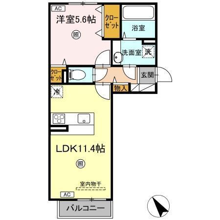 D-room N（203） 間取り図画像