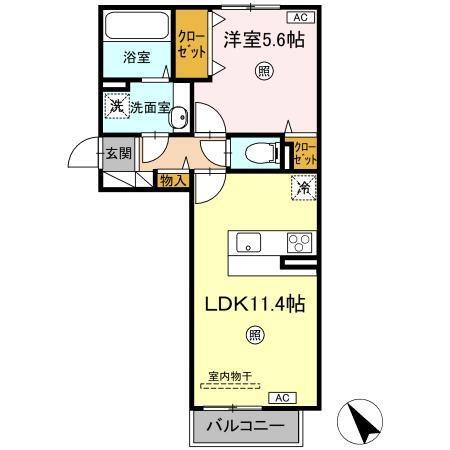 D-room N（205） 間取り図画像