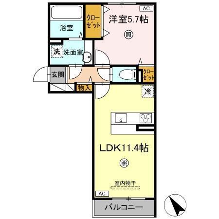D-room N（208） 間取り図画像