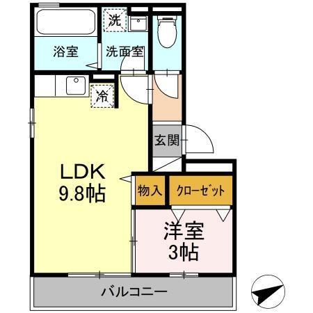 寺原サンハイツⅡ（205） 間取り図画像