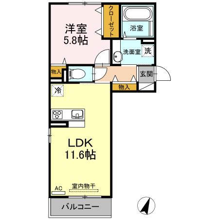 セキュレア須屋　J棟（306） 間取り図画像