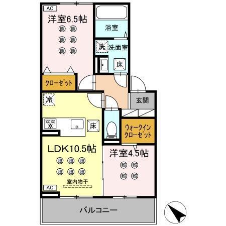 グランフォレ下南部（102） 間取り図画像