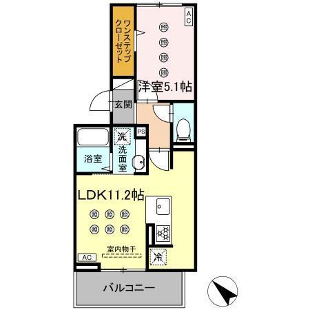 グランフォレ下南部（201） 間取り図画像