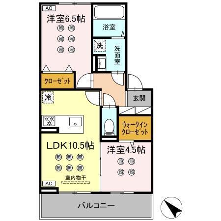 グランフォレ下南部（202） 間取り図画像