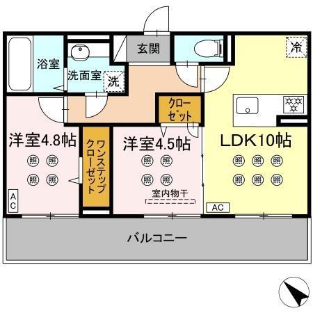 グランフォレ下南部（205） 間取り図画像