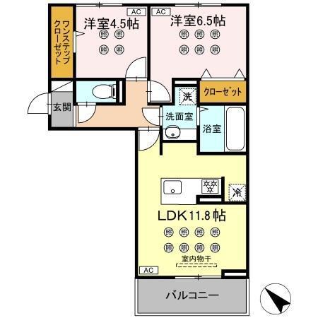 グランフォレ下南部（303） 間取り図画像