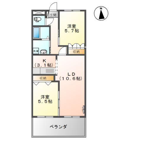 グレース・シャトー・エマⅡ 間取り図画像