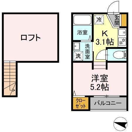MODERN PALAZZO須屋　Balm（201） 間取り図画像