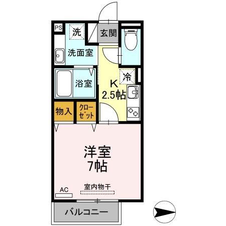 ウィットまい田崎（208） 間取り図画像