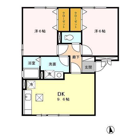ガーデンシティライフ　A棟（101） 間取り図画像