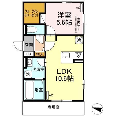 グレンディールⅡ（101） 間取り図画像
