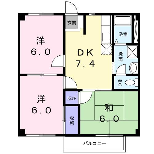メゾンエスポワールＡ（202） 間取り図画像