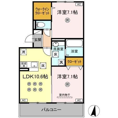 (仮称)D-ROOM琴平1丁目（101） 間取り図画像