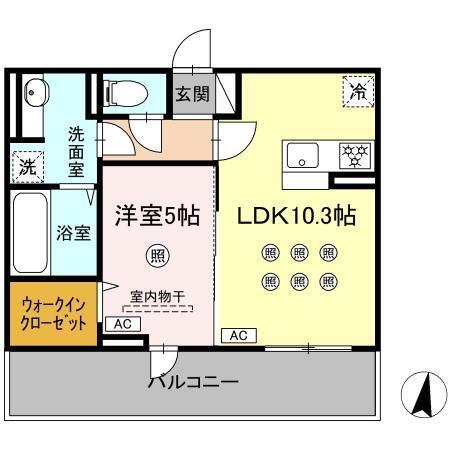(仮称)D-ROOM琴平1丁目（305） 間取り図画像