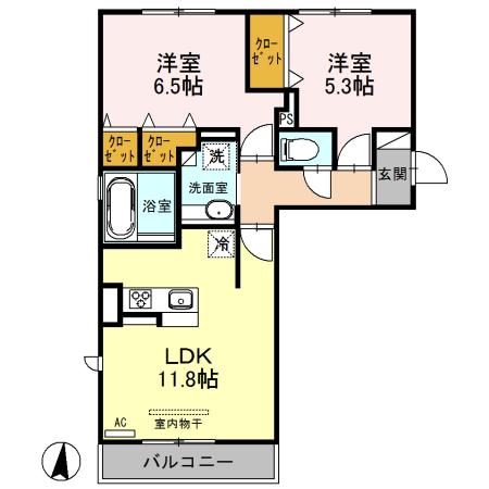 セキュレア須屋　G棟（303） 間取り図画像