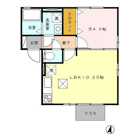 エスポワール光の森（102） 間取り図画像