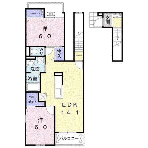 ボヌール　ミヤ（203） 間取り図画像