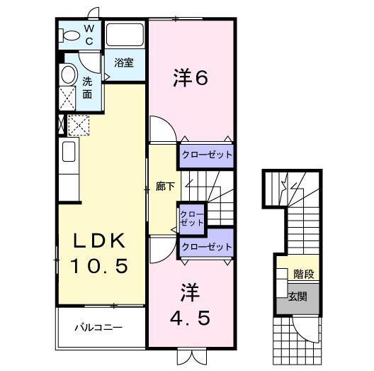 エスポワール・メゾンＡ（201） 間取り図画像