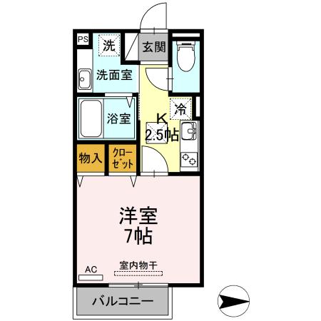 ウィットまい田崎（107） 間取り図画像