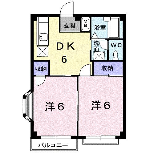 メゾンナカシマ（206） 間取り図画像