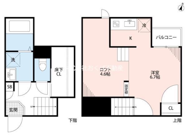 ADC新外クルーク（203） 間取り図画像