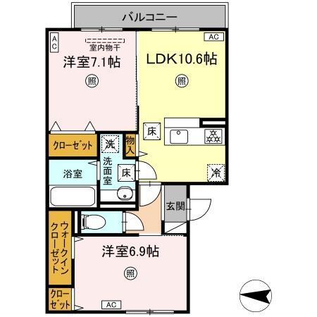 グランフォレスト大江（101） 間取り図画像