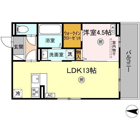 グランフォレスト大江（206） 間取り図画像